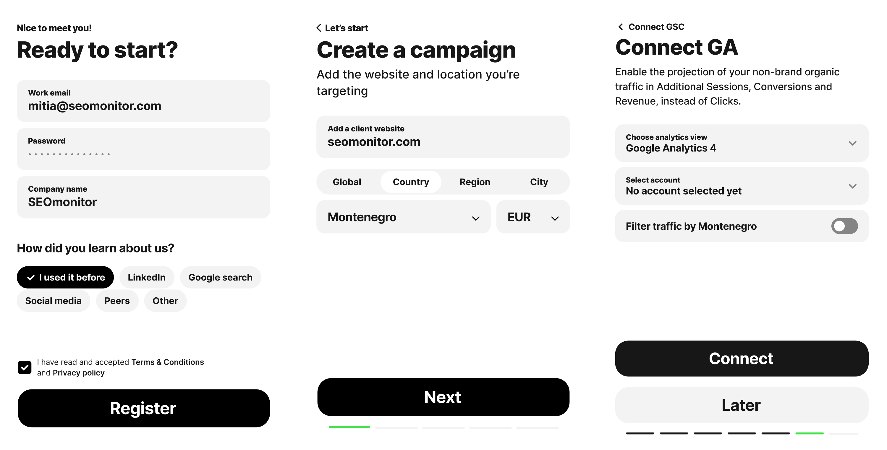 Redesigned campaign wizard